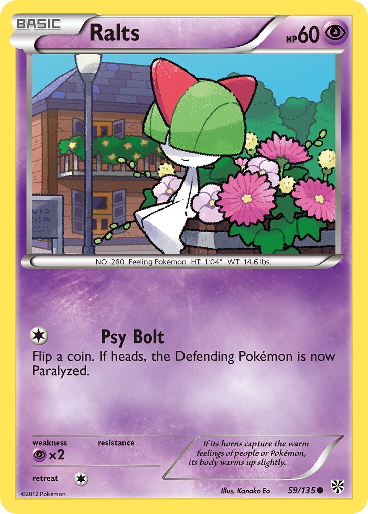 Ralts 059/135 — Plasma Storm (English Pokémon TCG card)