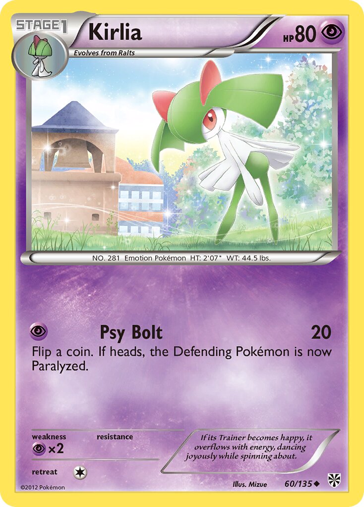 Kirlia 060/135 — Plasma Storm (English Pokémon TCG card)