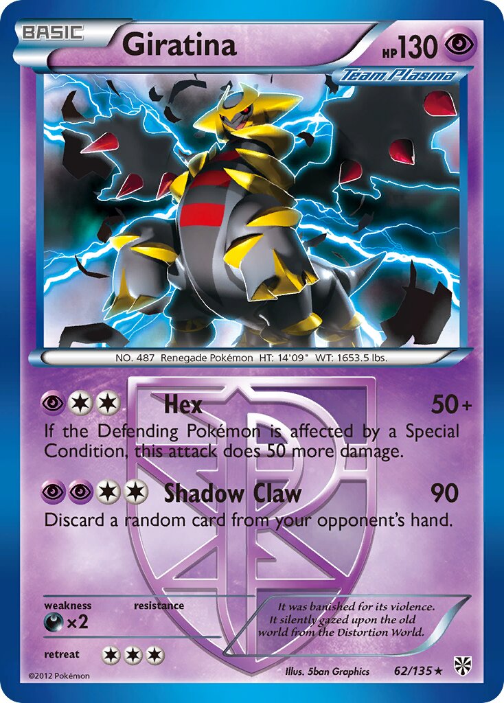 Giratina 062/135 — Plasma Storm (English Pokémon TCG card)