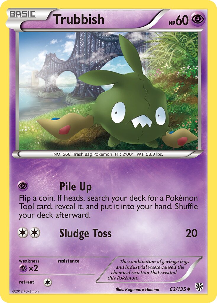 Trubbish 063/135 — Plasma Storm (English Pokémon TCG card)