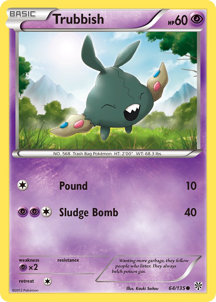 Trubbish 064/135 — Plasma Storm (English Pokémon TCG card)