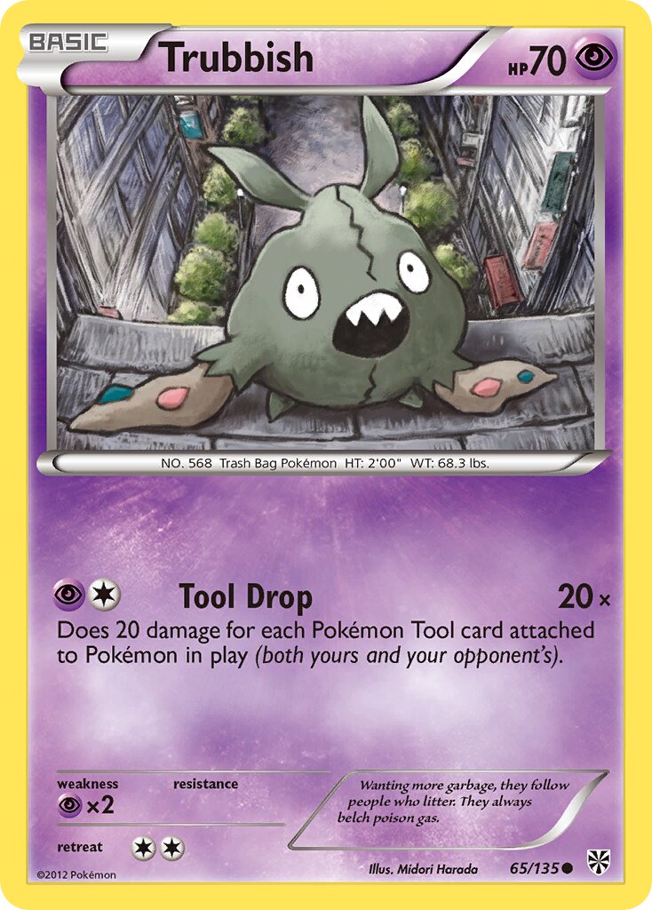 Trubbish 065/135 — Plasma Storm (English Pokémon TCG card)