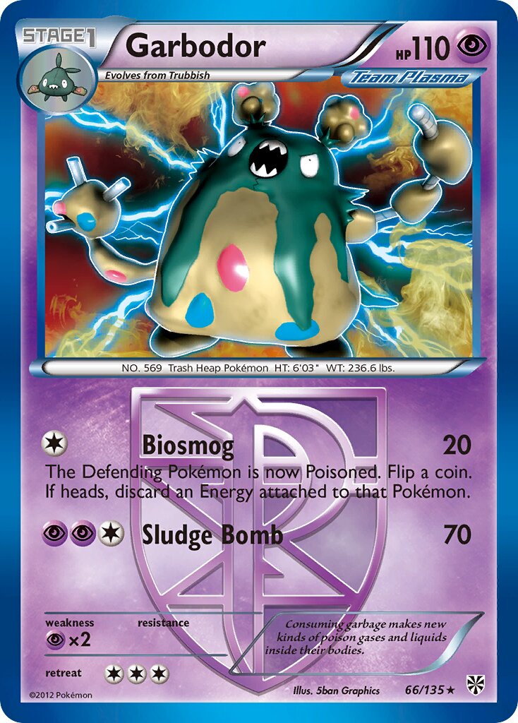 Garbodor 066/135 — Plasma Storm (English Pokémon TCG card)