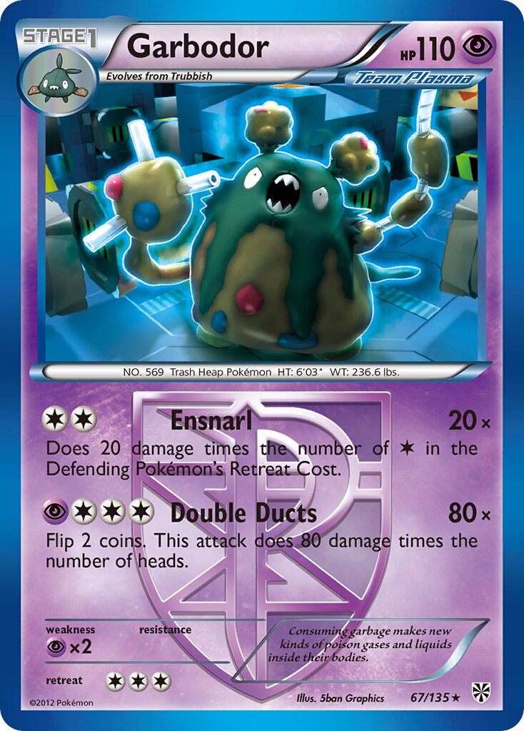 Garbodor 067/135 — Plasma Storm (English Pokémon TCG card)