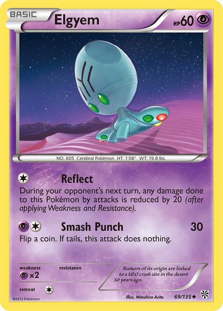 Elgyem 069/135 — Plasma Storm (English Pokémon TCG card)