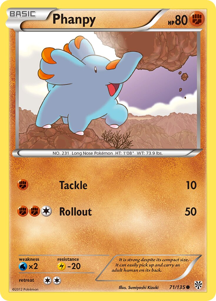 Phanpy 071/135 — Plasma Storm (English Pokémon TCG card)