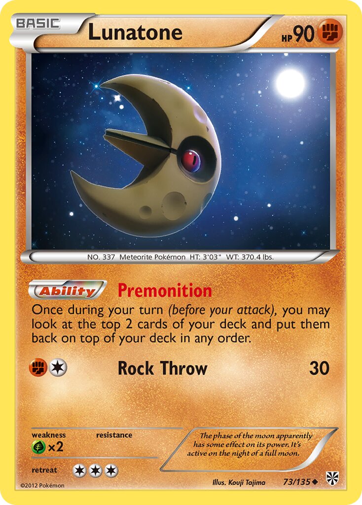 Lunatone 073/135 — Plasma Storm (English Pokémon TCG card)