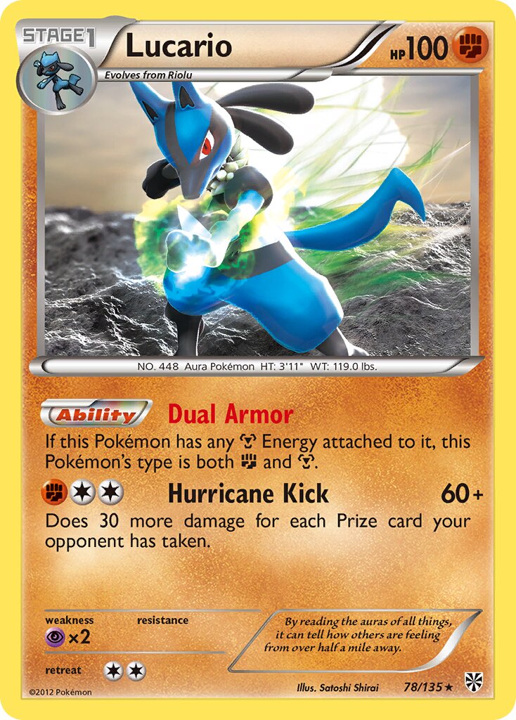 Lucario 078/135 — Plasma Storm (English Pokémon TCG card)