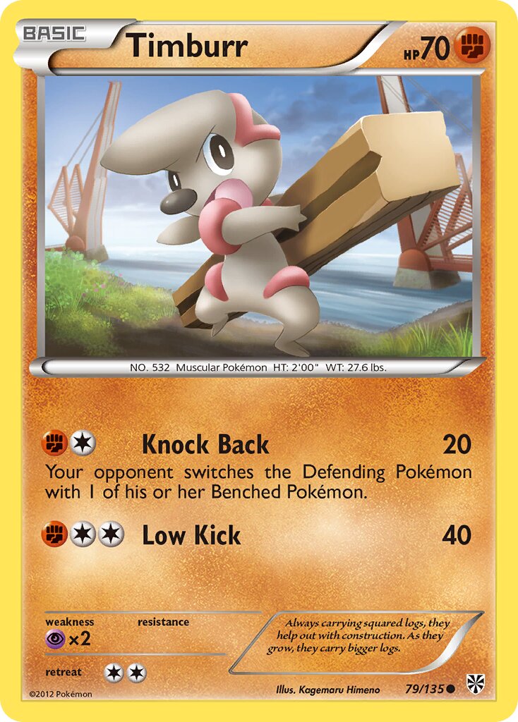 Timburr 079/135 — Plasma Storm (English Pokémon TCG card)