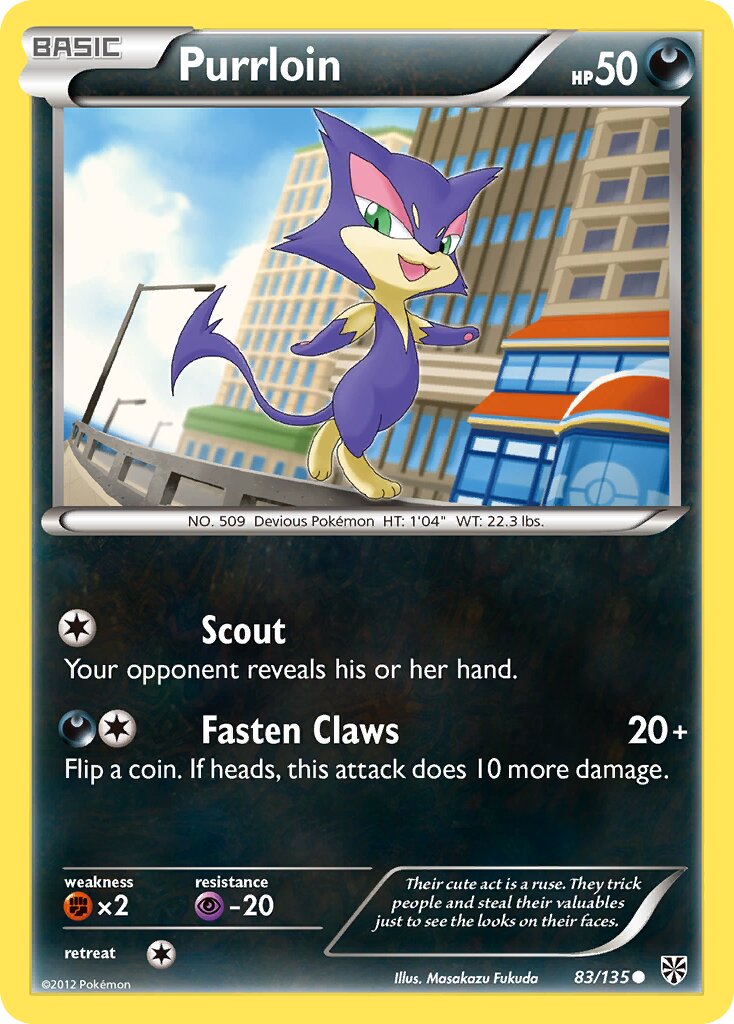 Purrloin 083/135 — Plasma Storm (English Pokémon TCG card)