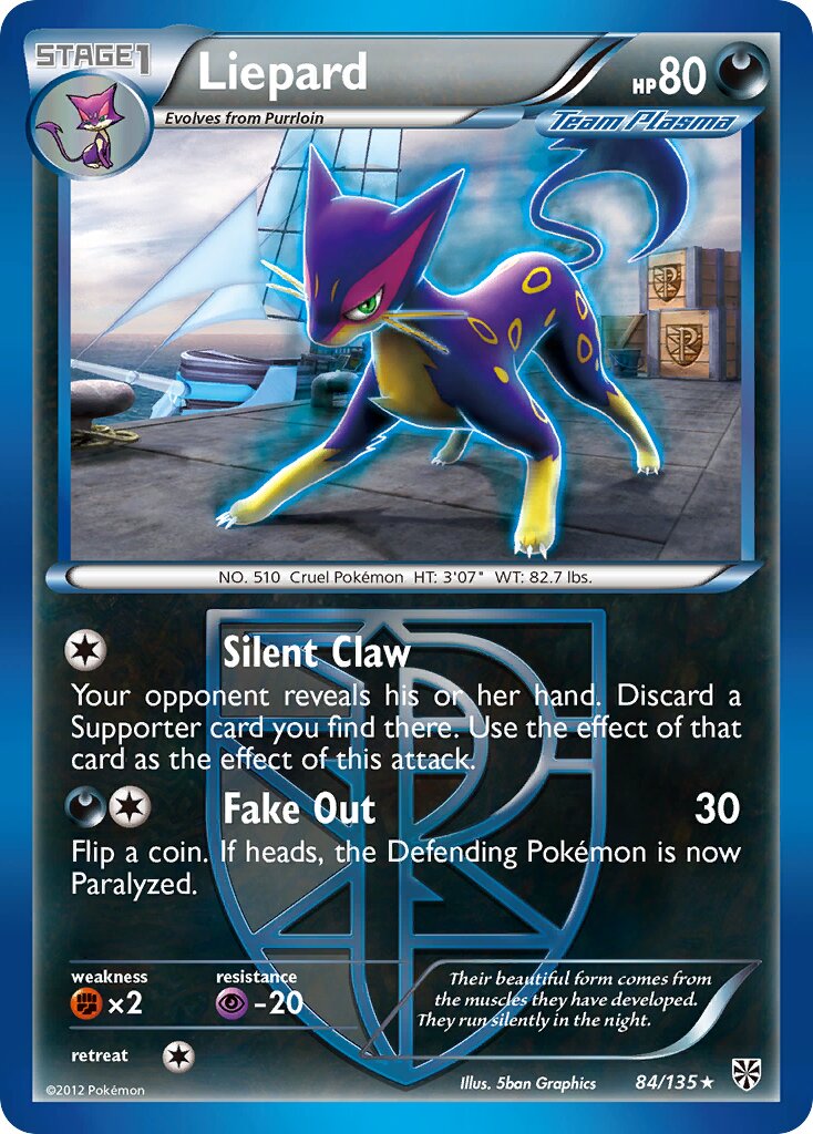 Liepard 084/135 — Plasma Storm (English Pokémon TCG card)