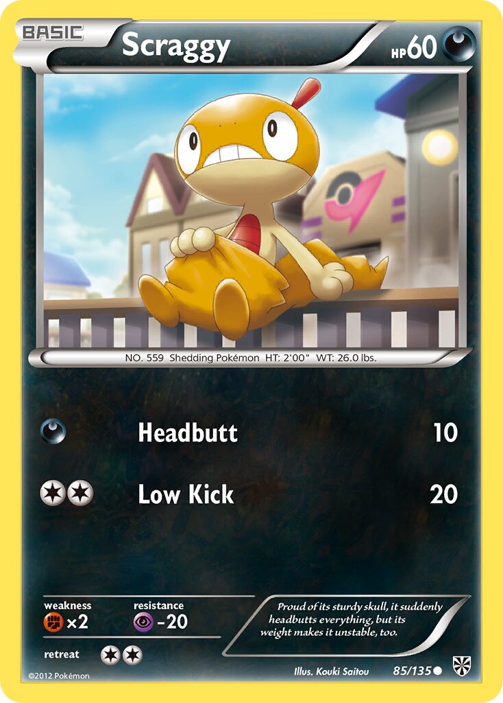 Scraggy 085/135 — Plasma Storm (English Pokémon TCG card)
