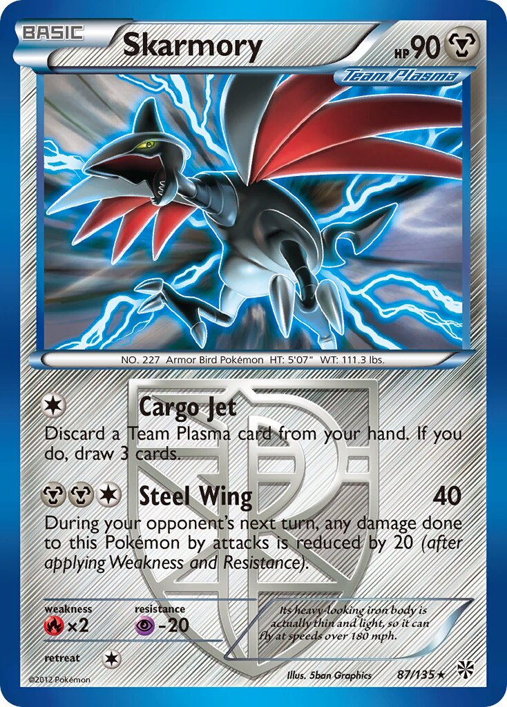 Skarmory 087/135 — Plasma Storm (English Pokémon TCG card)