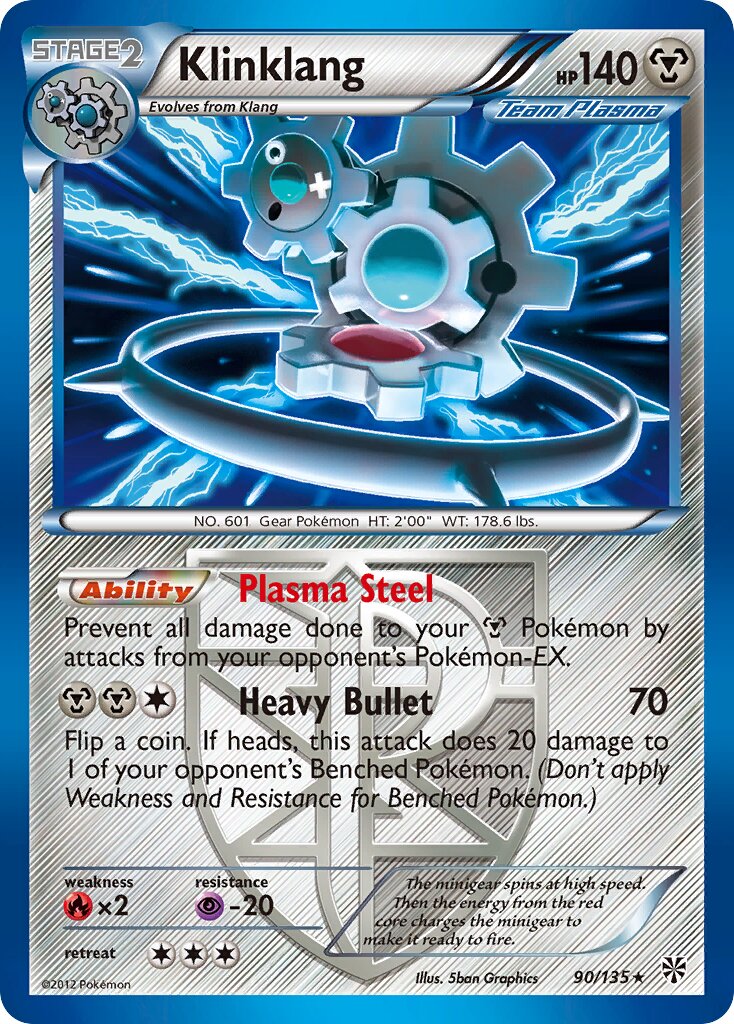 Klinklang 090/135 — Plasma Storm (English Pokémon TCG card)