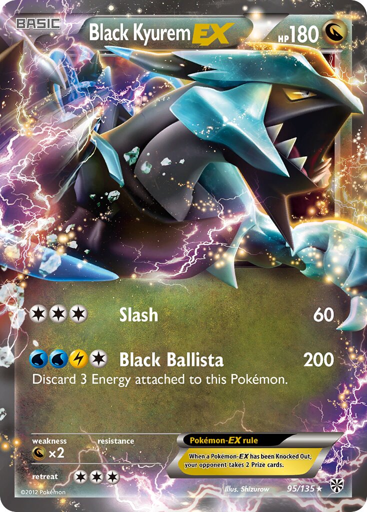 Black Kyurem-EX 095/135 — Plasma Storm (English Pokémon TCG card)