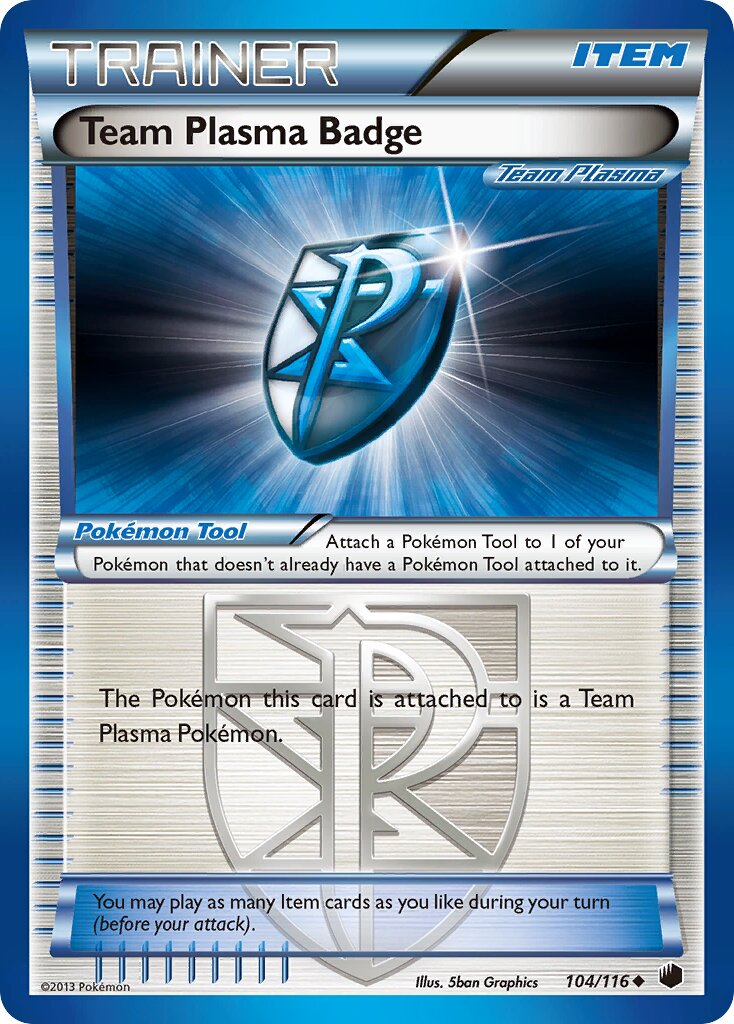 Team Plasma Badge 104/116 — Plasma Freeze (English Pokémon TCG card)