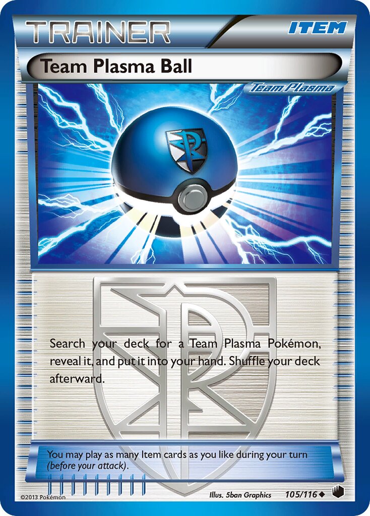 Team Plasma Ball 105/116 — Plasma Freeze (English Pokémon TCG card)