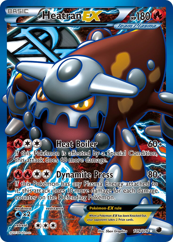 Heatran-EX 109/116 — Plasma Freeze (English Pokémon TCG card)