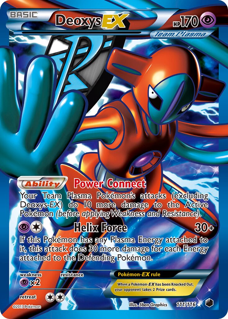 Deoxys-EX 111/116 — Plasma Freeze (English Pokémon TCG card)