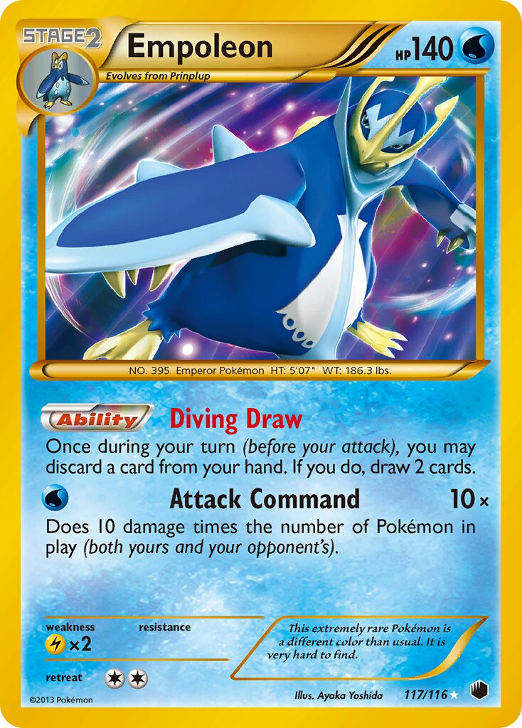 Empoleon 117/116 — Plasma Freeze (English Pokémon TCG card)