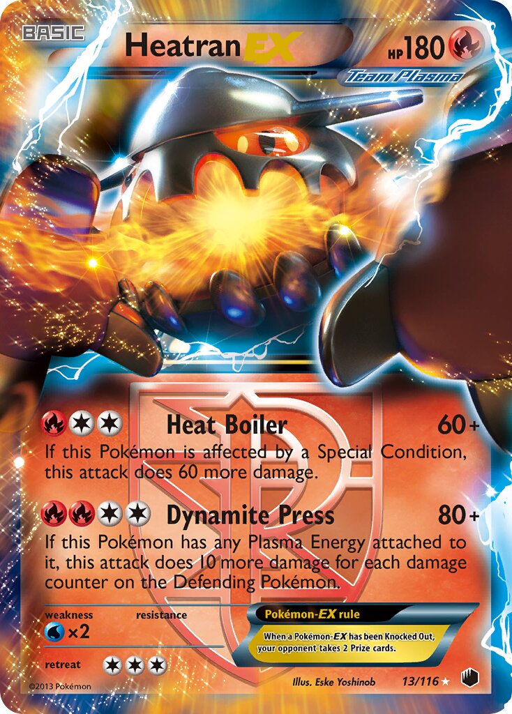 Heatran-EX 013/116 — Plasma Freeze (English Pokémon TCG card)
