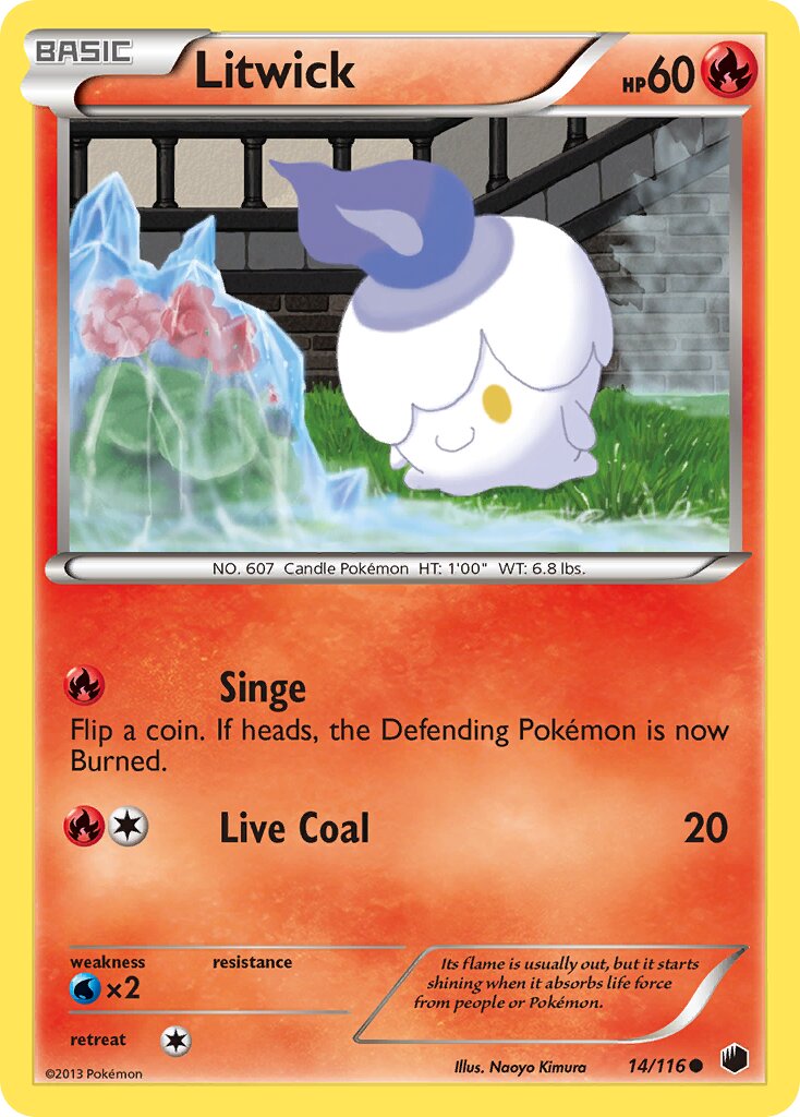 Litwick 014/116 — Plasma Freeze (English Pokémon TCG card)