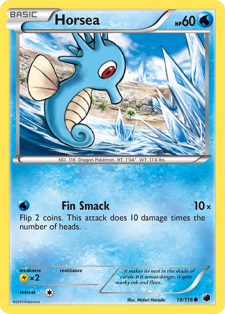 Horsea 018/116 — Plasma Freeze (English Pokémon TCG card)