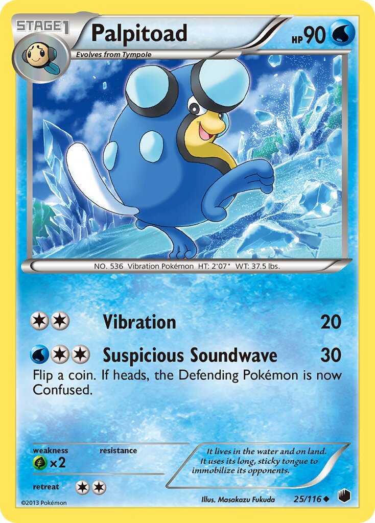 Palpitoad 025/116 — Plasma Freeze (English Pokémon TCG card)