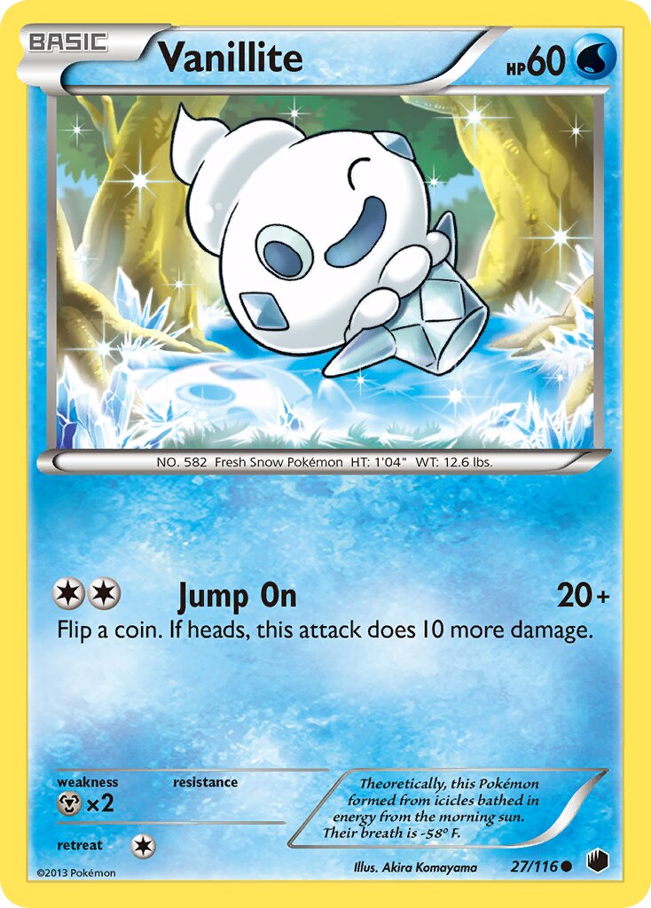 Vanillite 027/116 — Plasma Freeze (English Pokémon TCG card)