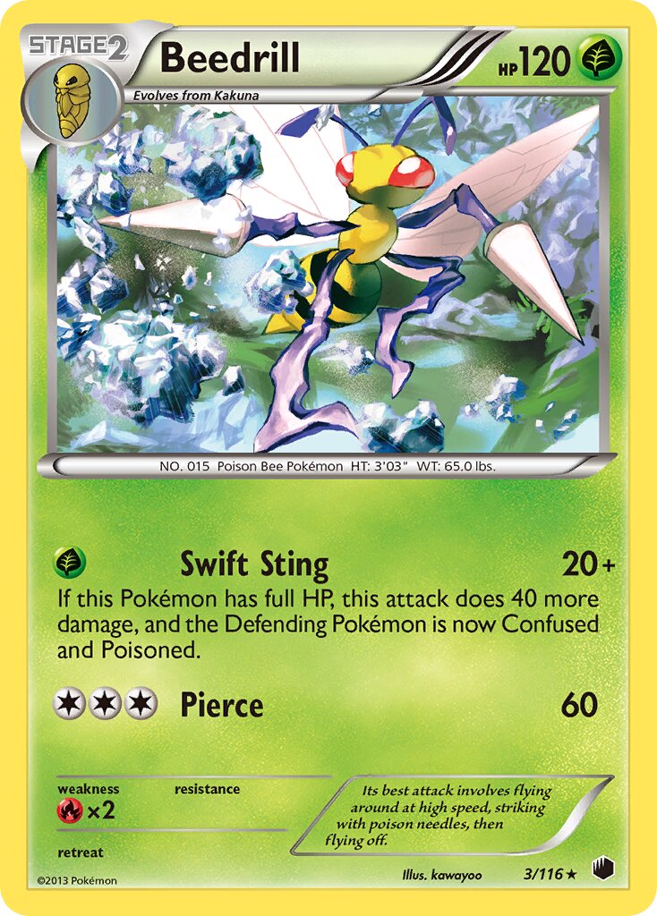 Beedrill 003/116 — Plasma Freeze (English Pokémon TCG card)