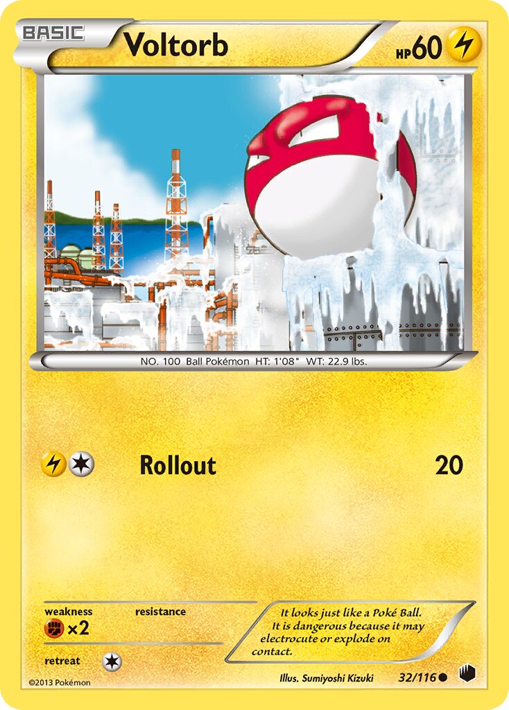 Voltorb 032/116 — Plasma Freeze (English Pokémon TCG card)