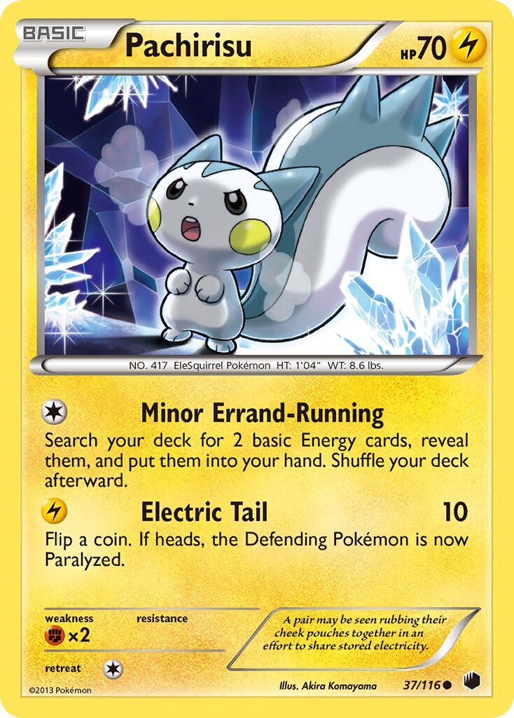 Pachirisu 037/116 — Plasma Freeze (English Pokémon TCG card)