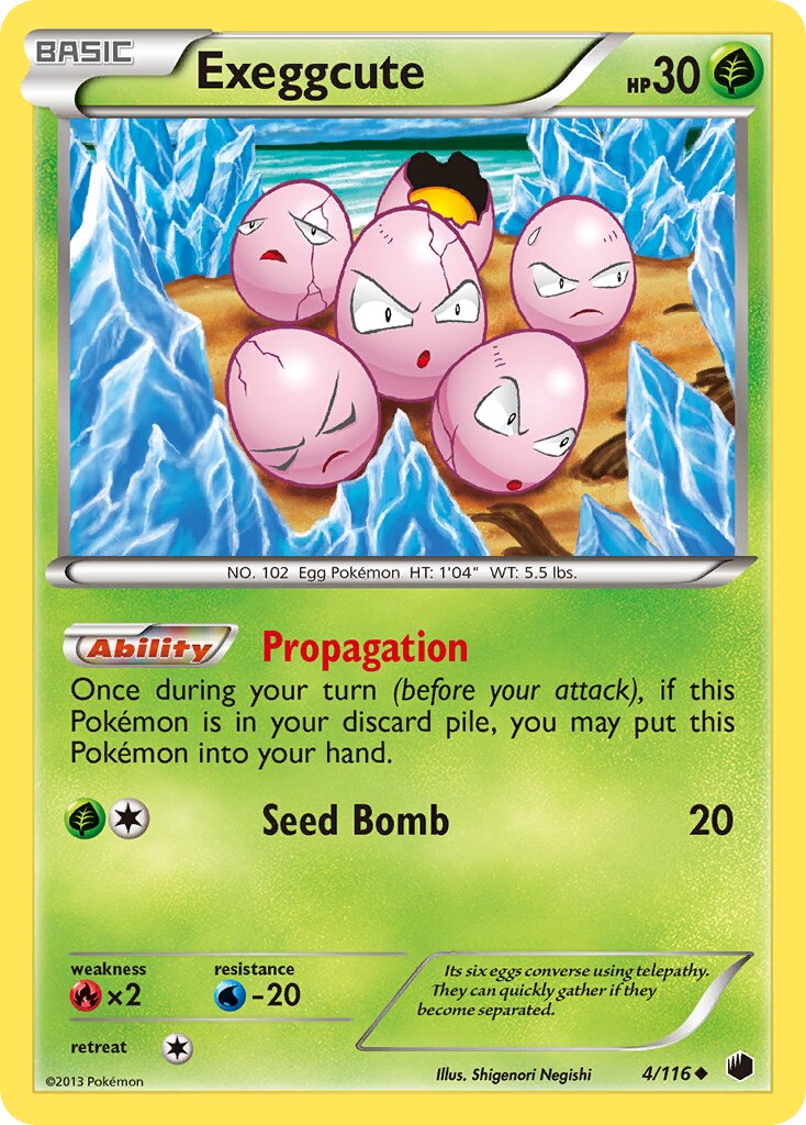 Exeggcute 004/116 — Plasma Freeze (English Pokémon TCG card)