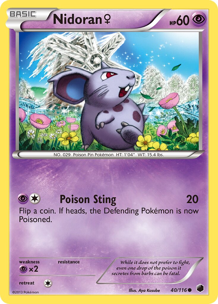 Nidoran ♀ 040/116 — Plasma Freeze (English Pokémon TCG card)