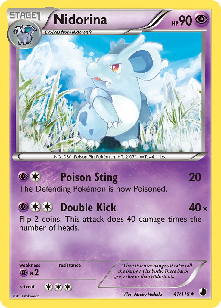 Nidorina 041/116 — Plasma Freeze (English Pokémon TCG card)