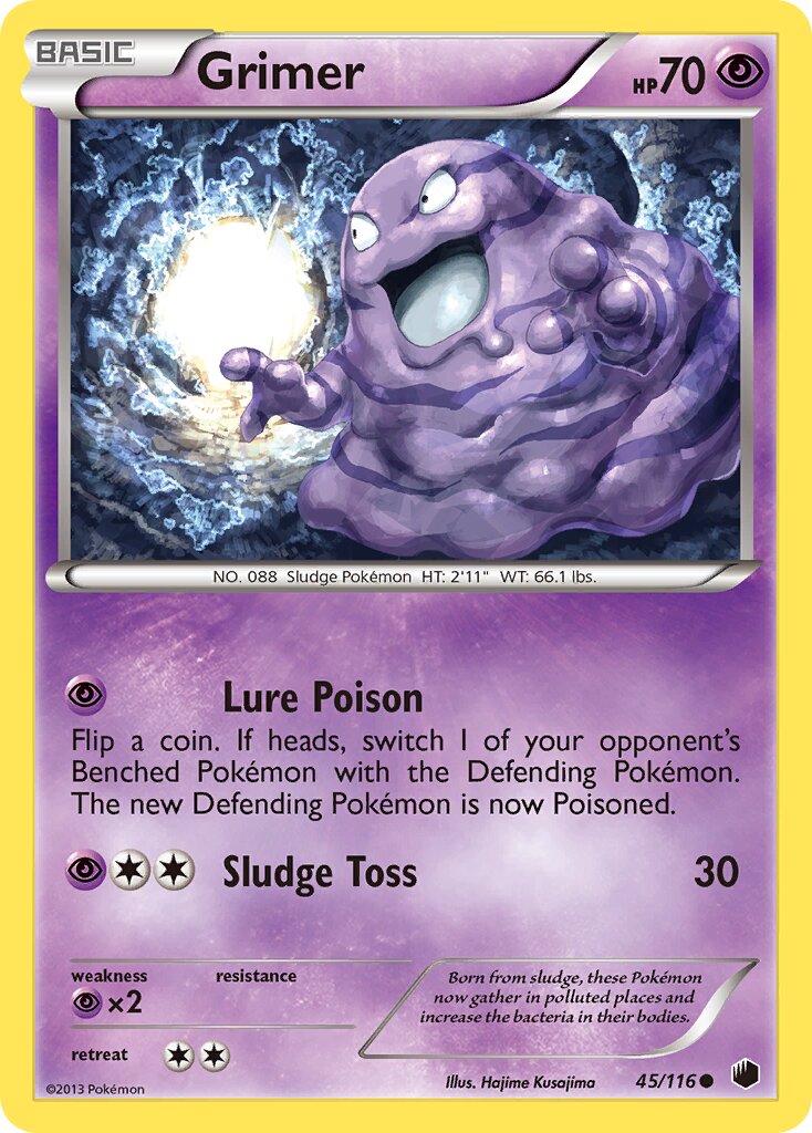 Grimer 045/116 — Plasma Freeze (English Pokémon TCG card)