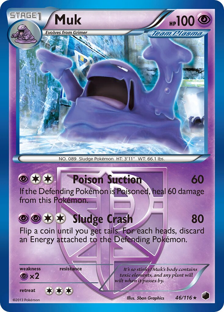 Muk 046/116 — Plasma Freeze (English Pokémon TCG card)