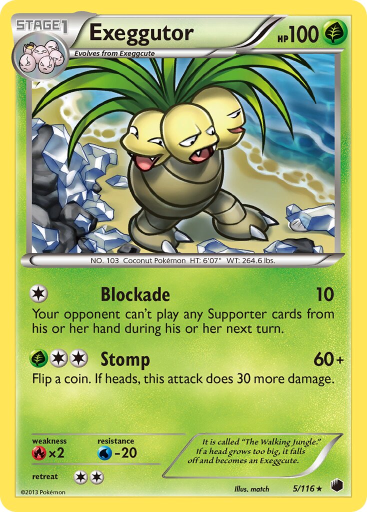 Exeggutor 005/116 — Plasma Freeze (English Pokémon TCG card)