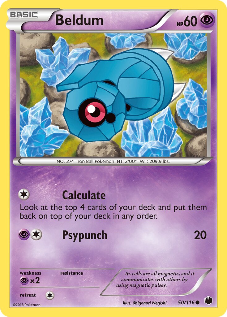 Beldum 050/116 — Plasma Freeze (English Pokémon TCG card)