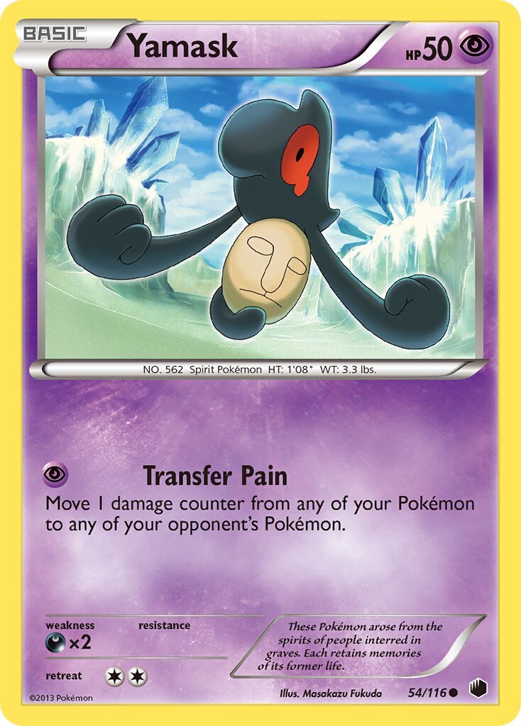 Yamask 054/116 — Plasma Freeze (English Pokémon TCG card)