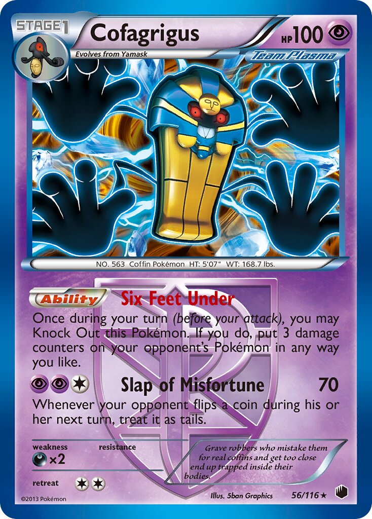 Cofagrigus 056/116 — Plasma Freeze (English Pokémon TCG card)