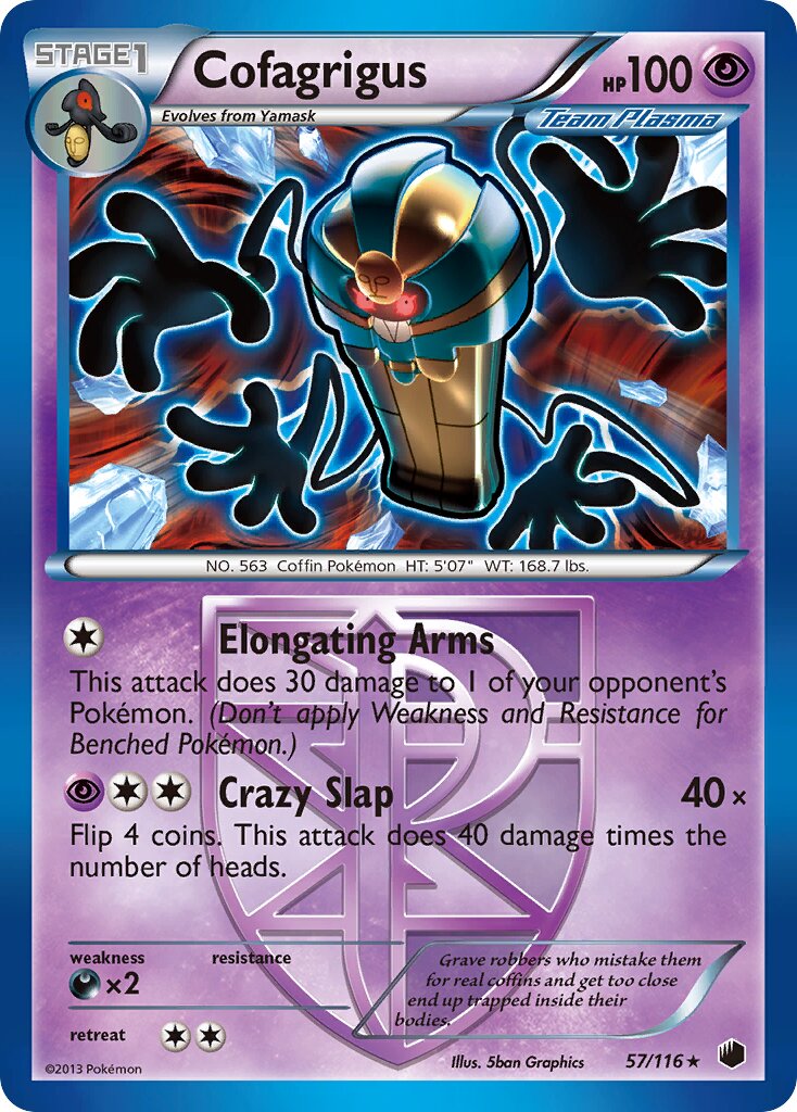 Cofagrigus 057/116 — Plasma Freeze (English Pokémon TCG card)