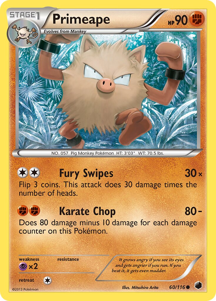 Primeape 060/116 — Plasma Freeze (English Pokémon TCG card)