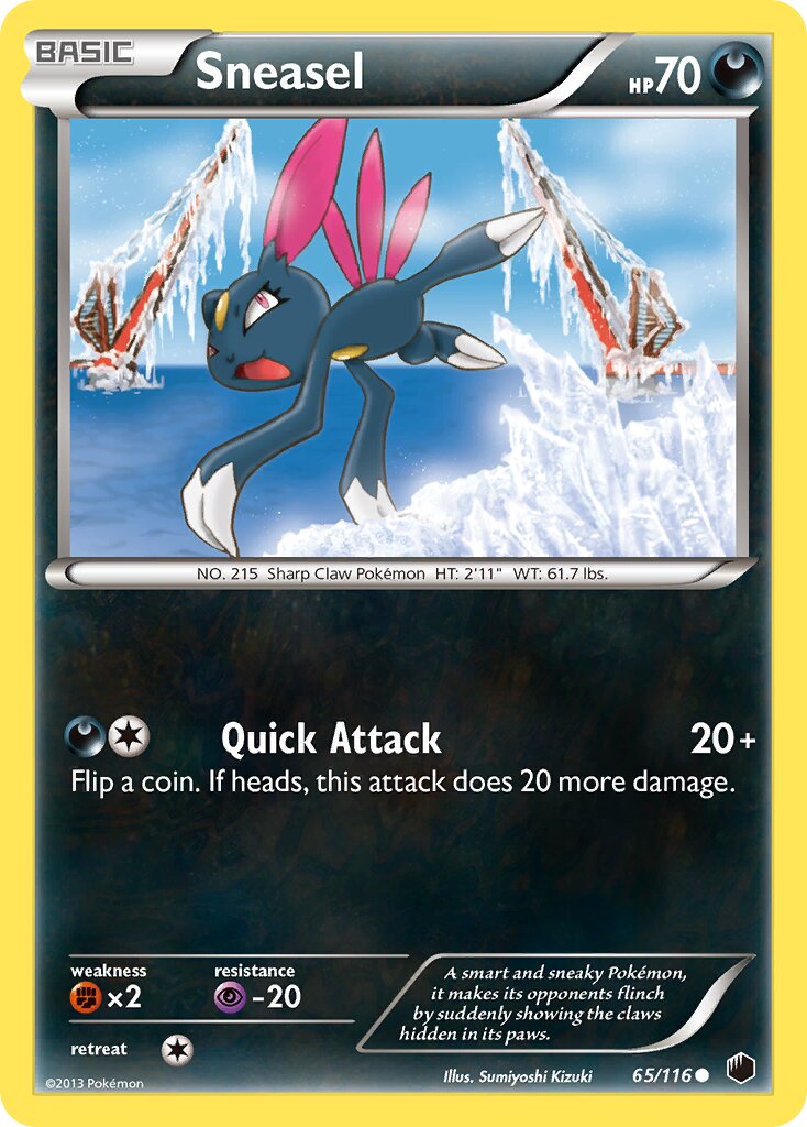Sneasel 065/116 — Plasma Freeze (English Pokémon TCG card)