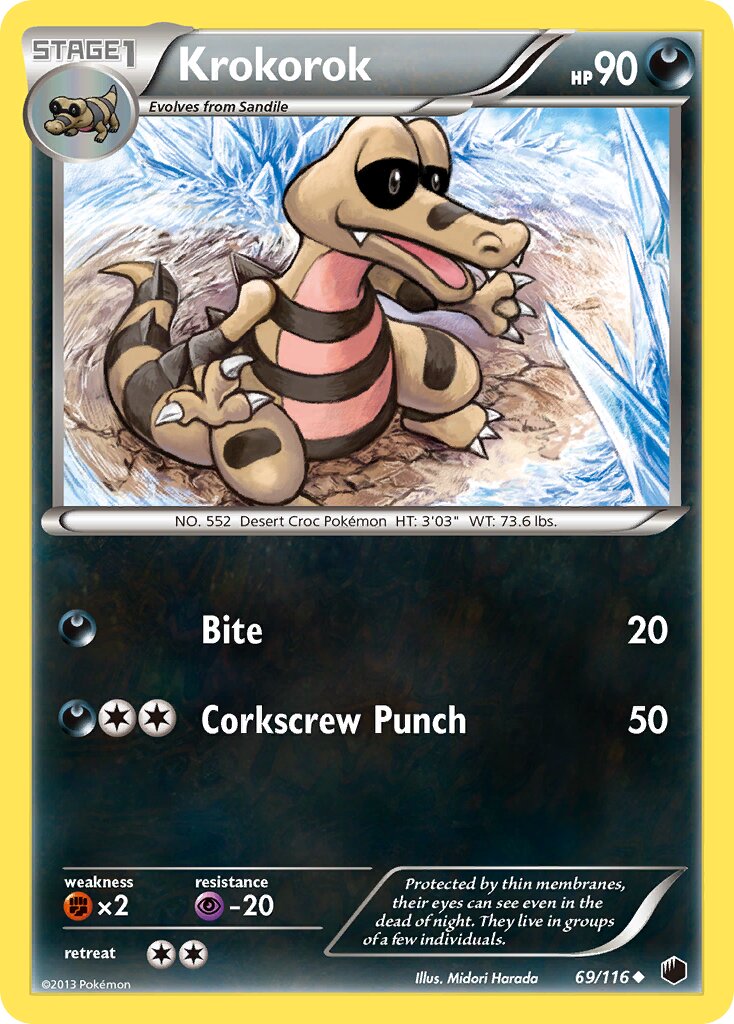 Krokorok 069/116 — Plasma Freeze (English Pokémon TCG card)