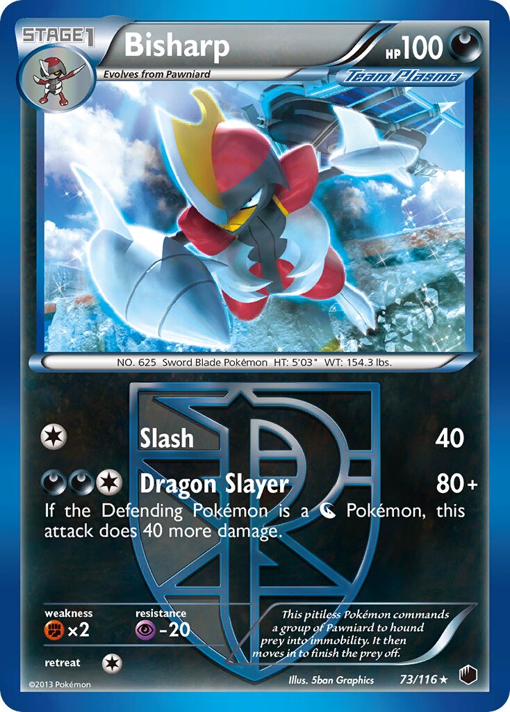 Bisharp 073/116 — Plasma Freeze (English Pokémon TCG card)