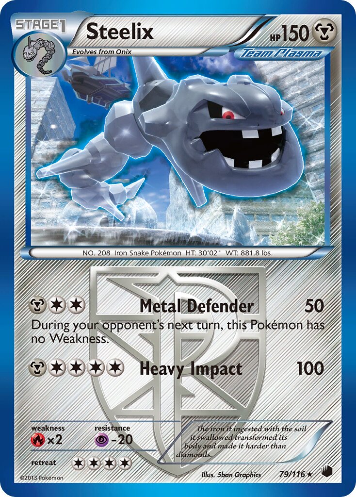 Steelix 079/116 — Plasma Freeze (English Pokémon TCG card)