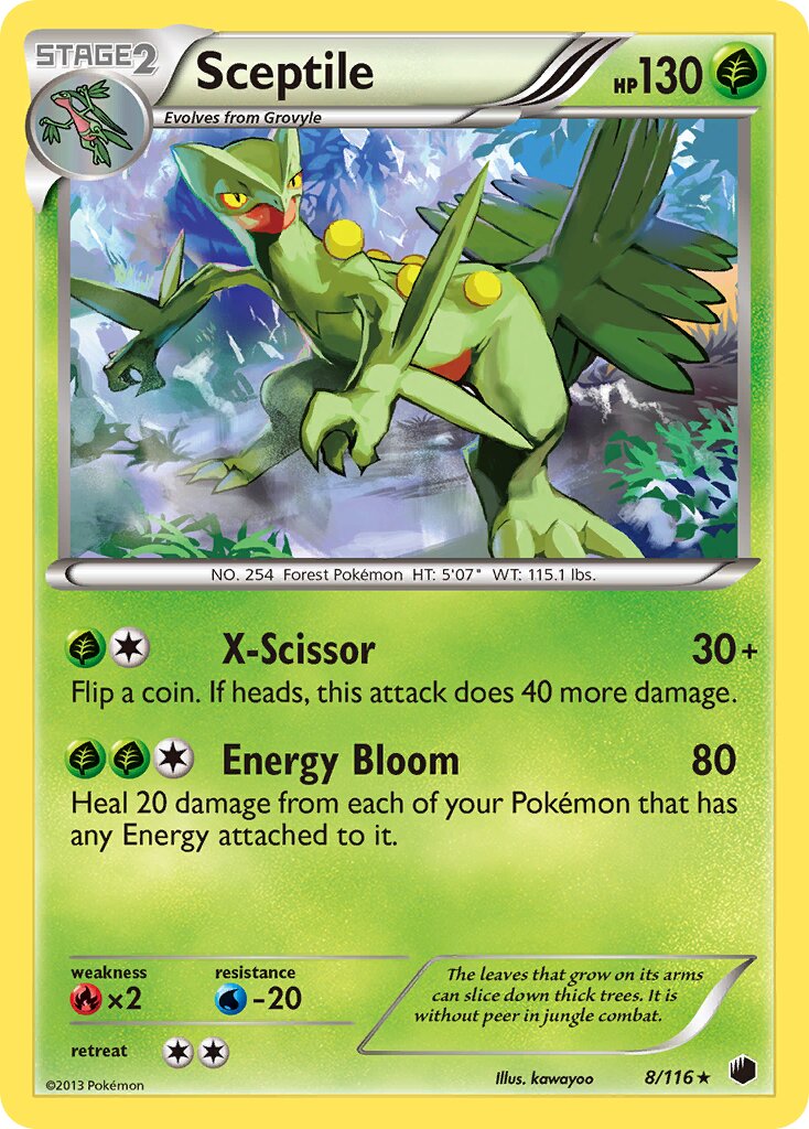 Sceptile 008/116 — Plasma Freeze (English Pokémon TCG card)