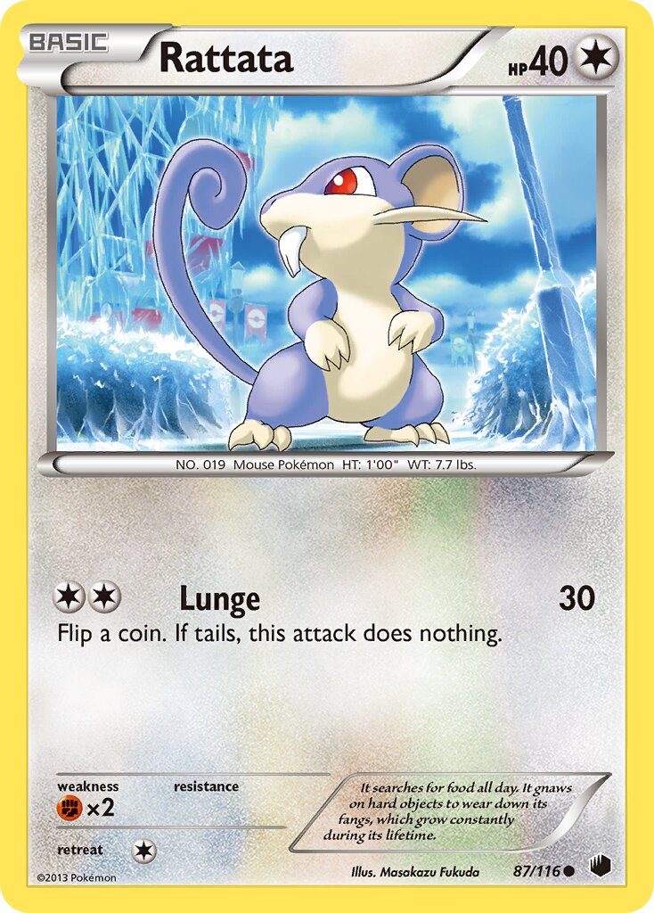 Rattata 087/116 — Plasma Freeze (English Pokémon TCG card)