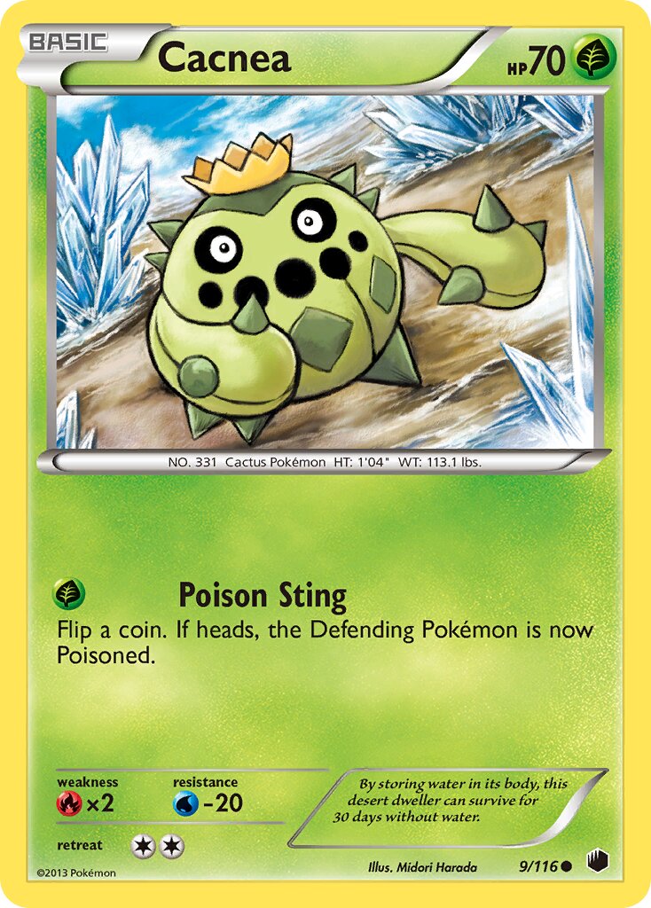 Cacnea 009/116 — Plasma Freeze (English Pokémon TCG card)